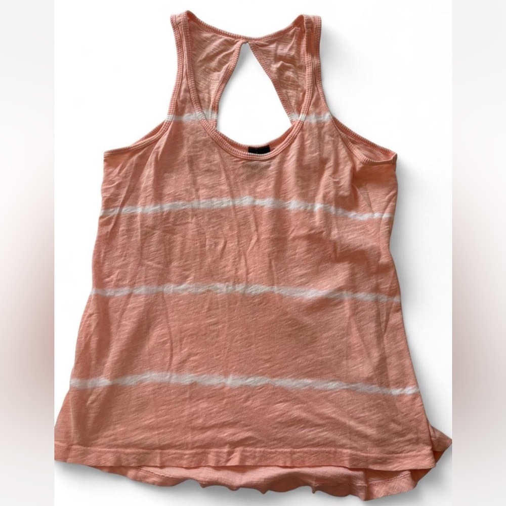 Anthropologie Women's Peach Tie-Dye Racerback Tank Top